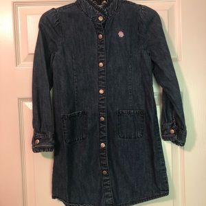 Denim Gymboree Dress Girls 7 Snap Down Buttons